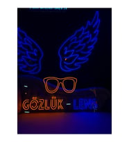 GÖZLÜK-LENS Yazılı ve Şekilli Neon Tabela