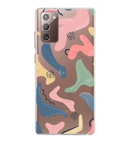 Samsung Galaxy Note 20 Kapak Abstract Tasarımlı Şeffaf Silikon Kılıf