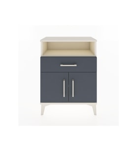Arges Komodin 2 Raflı Tek Çekmeceli 2 Kapaklı 60x30x80 Aytaşı-Antrasit