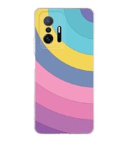 Xiaomi  Mi 11T Pro  Kamera Korumalı Kapak Renk Cümbüşü Tasarımlı Şeffaf  Kılıf