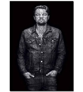 Cakapuzzle Leonardo Di Caprio Kot Ceket Top Sakallı Puzzle Yapboz MDF (Ahşap) (120 Parça)