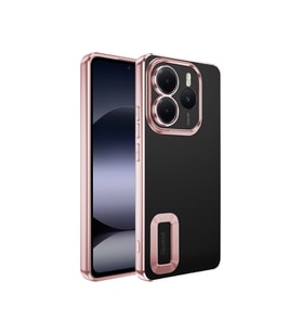 Xiaomi Redmi Note 14 5G Uyumlu Kılıf Kamera Korumalı Logo Gösteren Zore Omega Kapak