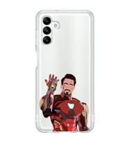 Samsung Galaxy A04S Uyumlu Iron Man Desenli Şeffaf Telefon Kılıfı