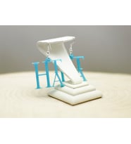 3 Harfli Roman Monogram Yazılı Pleksi Küpe