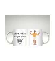 Applucky Turizm Rehberi Erkek Baskı Kupa Bardak (Beyaz)
