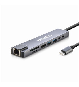 ENKADO EKD-TP42 Type-C to To HDMI 2PD 2 USB 2.0 HDMI 4K + SD/TF Ethernet 100mbs Mult - HEP-6656-521