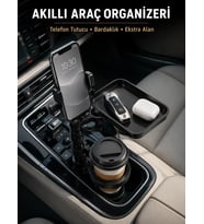 Northcity Araç İçi Düzenleyici - Telefon Tutuculu Bardaklık ve Saklama Organizatörü