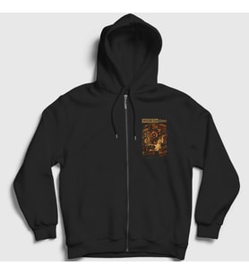 Presmono Unisex Siyah Slaughter Of The Soul At The Gates Fermuarlı Kapüşonlu Sweatshirt 513960tt