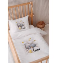 %100 Pamuk Saten Isme Özel 100x150 Bebek Yatak Nevresim Seti