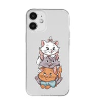 Iphone 12 Uyumlu Marie Kedi Tasarımlı Şeffaf Telefon Kılıfı