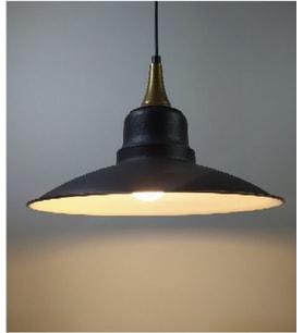 RİOLİGHT RETRO TEKLİ METAL SARKIT ÇAP: 30CM (Siyah)