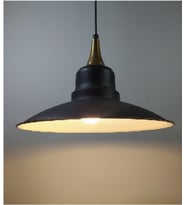 RİOLİGHT RETRO TEKLİ METAL SARKIT ÇAP: 30CM (Siyah)