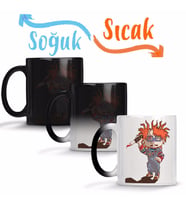 Rugrats Meets Childs Play Chuckie or Chucky Sihirli Kupa Bardak Porselen
