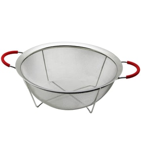 28CM TEL SEPET METAL SÜZGEÇ SİLİKON KILIFLI KULP METAL ÇERÇEVE - AYAK