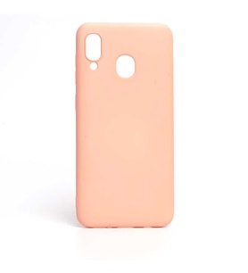 Samsung Galaxy A20 Kılıf İçi Kadife Özel Tasarım Esnek Yumuşak Pürüzsüz (Pembe)