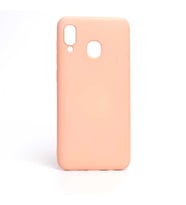 Samsung Galaxy A20 Kılıf İçi Kadife Özel Tasarım Esnek Yumuşak Pürüzsüz (Pembe)