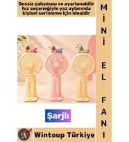 #Vantilatör Mini Gündelik Çanta Boy Seyahat Tipi Kompakt Taşınabilir Hafif Sessiz Çalışma Ev Ofis Ya