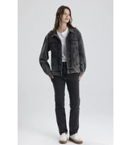 #DenimCeket %100 Pamuk Gri Denim Rahat Kesim Lou31 Kadın Denim Jean Ceket