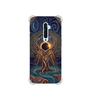 PrintiFy Oppo Reno2z ile Uyumlu Simya Serisi Kozmik Denge Tasarımlı Uv Baskılı Köşe Korumalı Antişok Kılıf