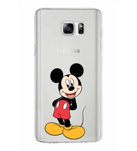 Samsung Galaxy Note 5 Kapak Mickey Mouse Tasarımlı Şeffaf Silikon Kılıf