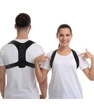 Unisex Standart Beden Dik Duruş Korsesi (Siyah)