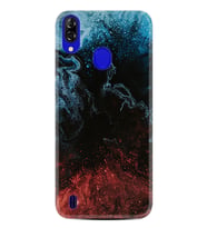 Reeder P13 Blue Plus Kılıf Desenli Silikon Red Blue Black Abstact 1386