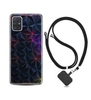 Samsung a71 A72 A73 A7 A9 2018 C7 C9 Kılıf Boyun Askılı Silikon Renkli Prizmalar 1783
