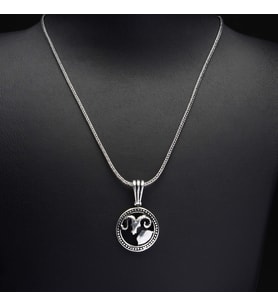 592 Koç Burcu Gümüş Kolye