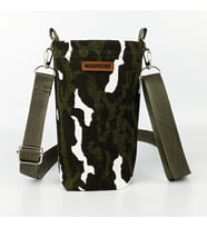 Woodycord 1 Litrelik Matara Kılıfı Su Şişesi Taşıma Çantası Matara ve Termos Kılıfı Kamuflaj (Çok Renkli)