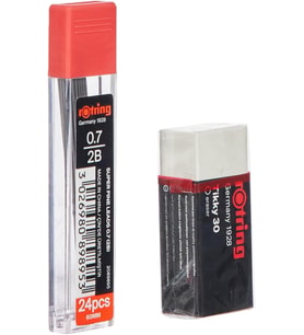 Visuclick Versatil Kalem 3'lü Okul Seti, Uçlu Kalem 0.7 mm, 0.7 Uç 2B, Silgi Hediye - Mavi 2li paket