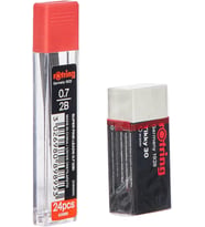 Visuclick Versatil Kalem 3'lü Okul Seti, Uçlu Kalem 0.7 mm, 0.7 Uç 2B, Silgi Hediye - Mavi 2li paket
