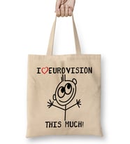 I Love Eurovision This Much Bez Çanta Uzun Saplı