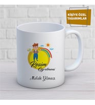 Kişiye Özel İsim Yazılabilir Resim Öğretmeni Kupa Bardak