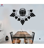 Dekoratif Duvar Sticker Üzüm Varil Şarap Winemaker Çıkartmalar Benzersiz Hediyelik