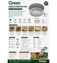 Green Küçük Alüminyum Kase 100'lü