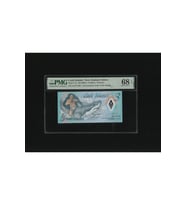 Cook İslands New Zealand Admin. 3 Dollars SN AA777495 Polymer P11a ND (2021) PMG 68 EPQ SUPER GEM U