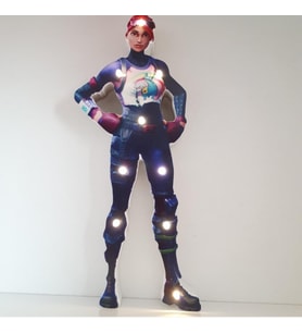 Led Fortnite Brite Bomber Karakteri Led Işıklı Pano Biblo Ahşap Masa Dekor