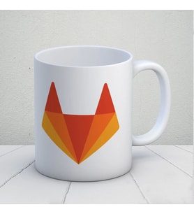 Gitlab Tasarımlı Kupa Bardak (Çok Renkli)