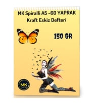 MK Spiralli A5 Kraft Defter 60 Yaprak