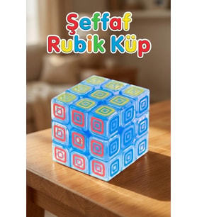 Şeffaf Zeka Küpü 3x3 Hızlı ve Akıcı Mekanizma - Kristal Görünümlü Eğitici Akıl ve Sabır Oyunu