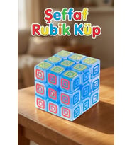 Şeffaf Zeka Küpü 3x3 Hızlı ve Akıcı Mekanizma - Kristal Görünümlü Eğitici Akıl ve Sabır Oyunu