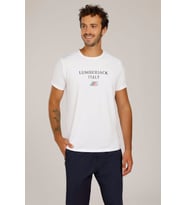 Lumberjack CT453 ITALY LOGO T-SHIRT  Erkek Kısa Kol T-Shirt (Beyaz)