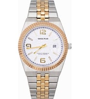 Swiss Plus Erkek Kol Saati - Signature Collection - Model-10 ST3442AGS White/gold