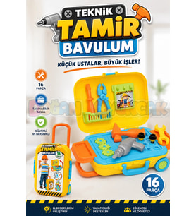 Teknik Tamir Set Bavulum - Oyuncak Tamir Setleri - Tamir Aletleri - Alet Seti - Vidalama Seti