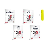 3D Yayınları AYT Sayısal Matematik Fizik Kimya Biyoloji Video Destekli Defter Seti 4 Kitap