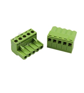 5 Pin 5.08mm Dişi Geçmeli Klemens  Yeşil