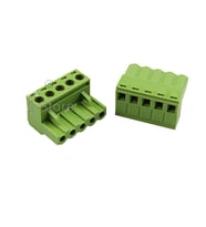 5 Pin 5.08mm Dişi Geçmeli Klemens  Yeşil