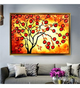 Altın Çerçeveli dekoratif tablo a849 (Gold)