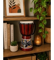 Ahşap Darbuka Ritim Davulu Dekoratif Müzik Aleti Farklı Desen Seçenekleri