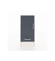 Arges Komodin 3 Raflı Tek Çekmeceli Tek Kapaklı 44x30x96 Aytaşı-Antrasit